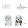 thumbnail image 2 of HITRENDS 3PCS Replacement Male Power Plug 2 Prong, Extension Cord Rotatable Plug Replacement 250V/10A, White, 2 of 6
