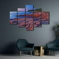thumbnail image 3 of TISHIRON 5PCS Framed Natural Landscape Theme Canvas Wall Art Set,50"x24" Maine Nature Scene Wall Canvas Art Decor, 3 of 7
