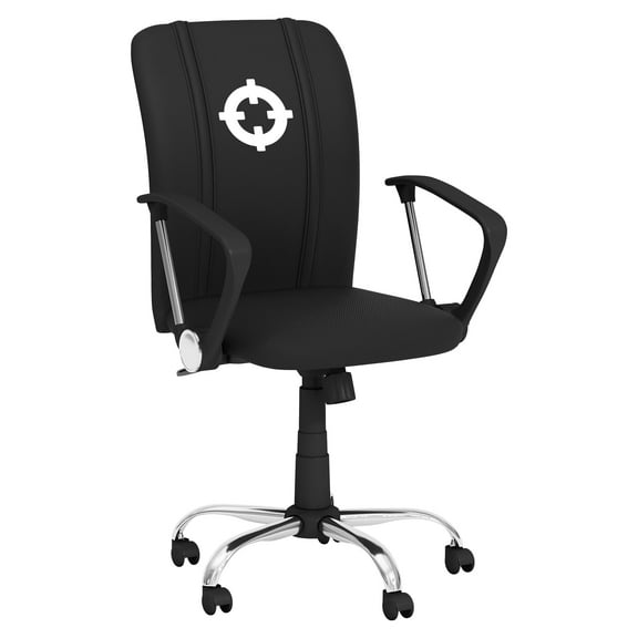 DreamSeat Black Durable Office Chair 1000 Embroidered Crosshairs Logo