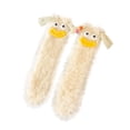 thumbnail image 2 of White Socks Women's Solid Color Funny Cute Cute Big Eyes Thickened Warm Plush Middle Tube Socks, 2 of 3