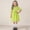 Green, variant on ATOGUTA Girls Dresses A-line Swings Tiered Casual Skirt Lapel Party Dresses Size 2T-8, Blue