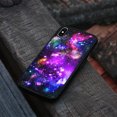thumbnail image 4 of WIRESTER Shockproof Soft Rubber Cover Case for Apple iPhone X, Purple Nebula Galaxy, 4 of 5