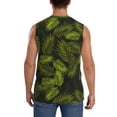 thumbnail image 4 of Easygdp Tropical Palm Leaves Fern Leaf Men's Breathable Tank Tops Sleeveless Sporty T Shirts for Basketball, Mountaineering, Bodybuilding -X-Large, 4 of 8