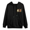 thumbnail image 4 of MHFRRA Sudadera con Capucha y Estampado Gráfico, Informal, Suave y Cómoda, para Uso Diario Negro, 4 of 5