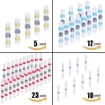 thumbnail image 2 of 50 piezas de terminales de conectores a tope termorretráctiles con sello de soldadura de cobre (23 rojos, 12 azules, 10 blancos, 5 amarillos), como se muestra, 2 of 5