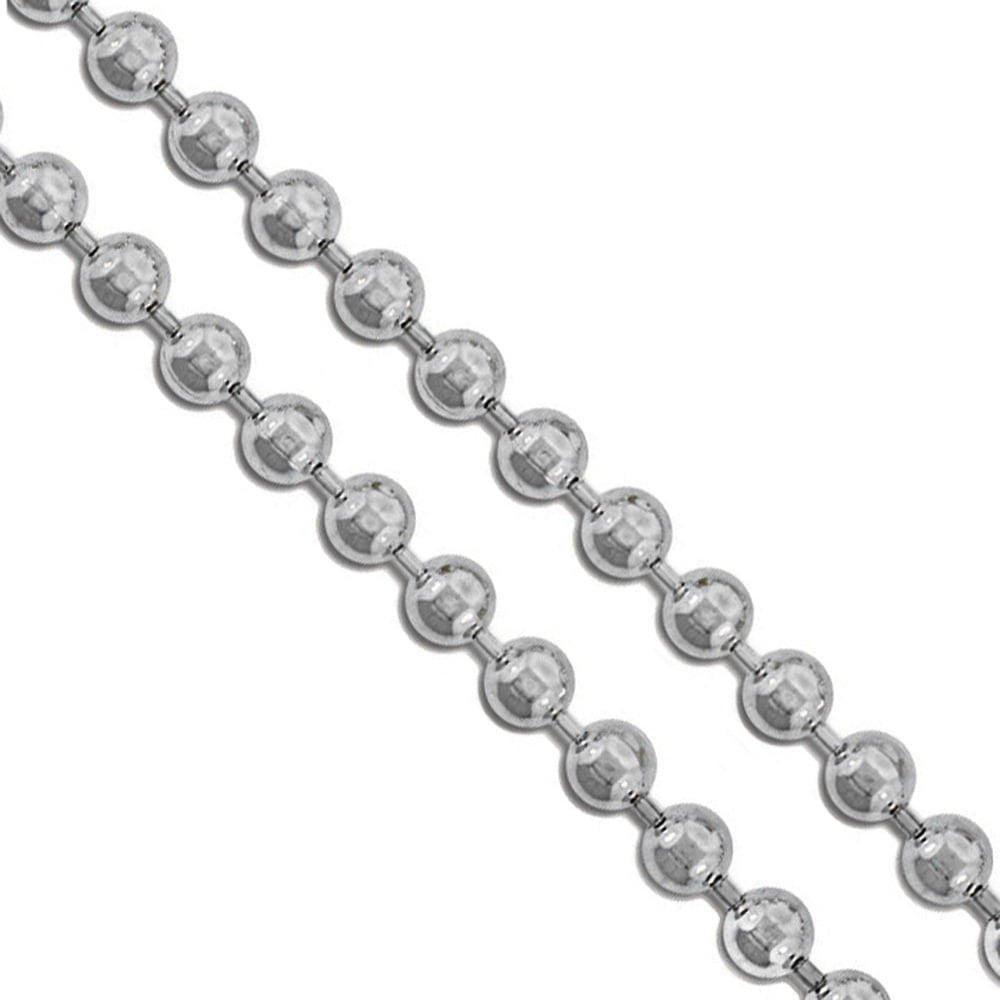 Stainless beads chain for pendant or necklace Chain for Dog tag 2.4mm diameter