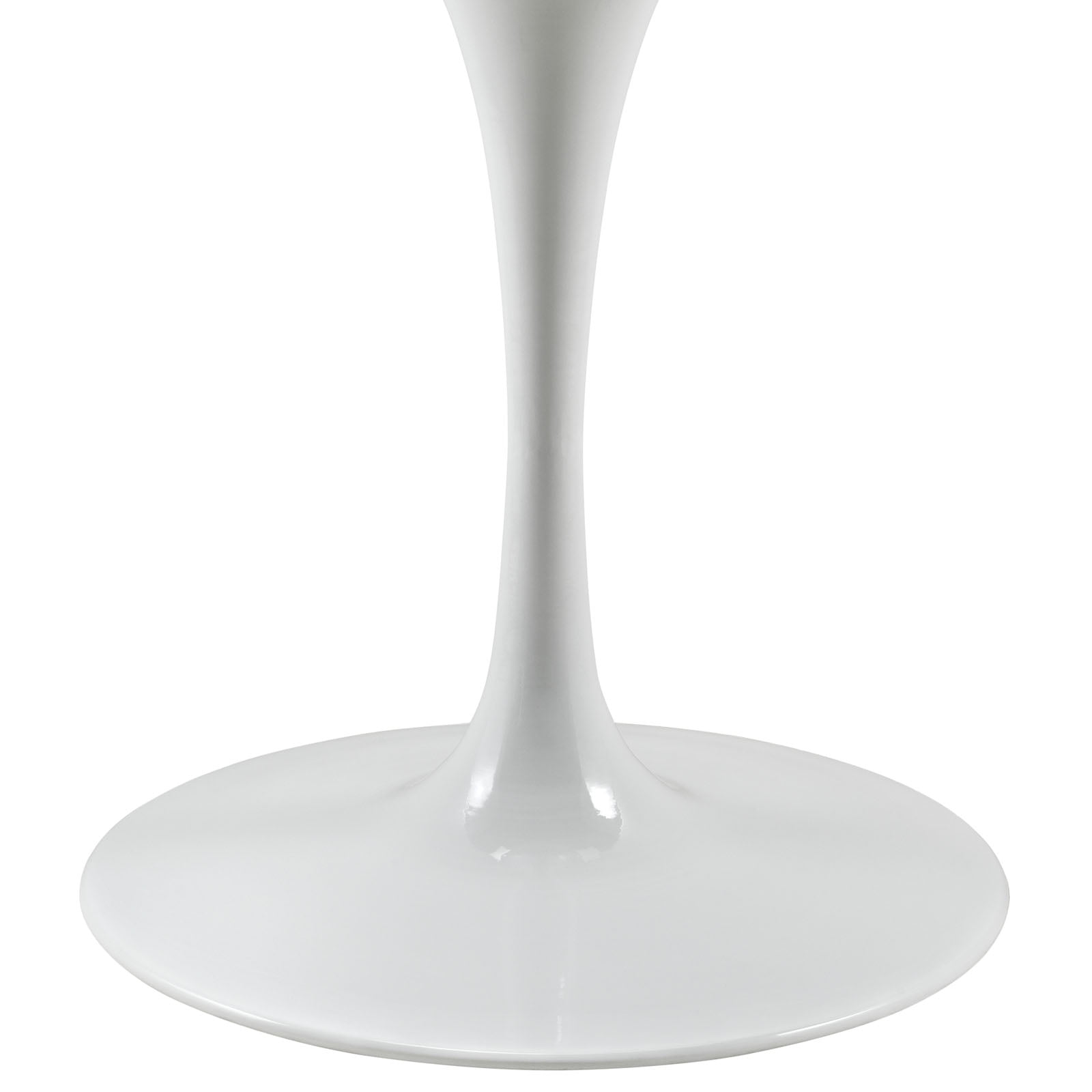 Modway Lippa 47" Round Modern Wood Top Dining Table in White