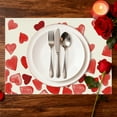 thumbnail image 4 of Heart Love Placemats 1pc, 11.81×17.72in Inch Anniversary Table Mats for Party Kitchen Dining Decoration, 4 of 6