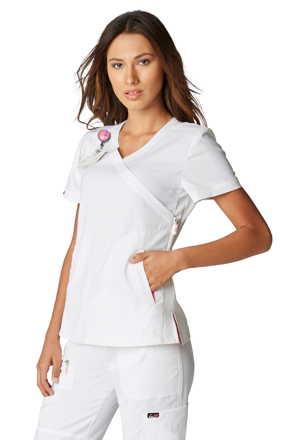 Download Koi Designer Scrubs - Koi Lite Women's "Philosophy" 316 Mock Wrap Side Zipper Scrub Top-FREE ...