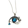 thumbnail image 1 of Qarigey Collar de gota de agua de aleación, color ligeramente diferente, cualquier ocasión, ojos, azada, cadena de suéter de cristal Ropa, zapatos y accesorios Miscelánea lago azul, 1 of 6