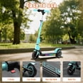 thumbnail image 4 of SIMATE Electric Scooter for Kids Ages 6-14, Lighting Lamp & LED Display,3 Adjustable Speed & Height,Dual Braking System ,Top 10mph & 5 Miles ,130W Motor,Blue, 4 of 9