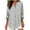 Gray, variant on hotojiny Womens Long Sleeve Shirts Oversized V Neck Lightweight Tunic Tops Striped Button down Casual Tee Shirt