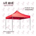 thumbnail image 5 of Toldo Carpa Plegable Reforzada sin Paredes 2x2 m Color Rojo, 5 of 5