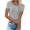 Gray, variant on Women's Long Sleeve Shirts Scoop Neck Ribbed Knit Tops Slim Fitted Casual Basic Blouses