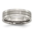 thumbnail image 1 of Titanium Grooved 6mm Brushed and Polished Band Size 13, 1 of 6