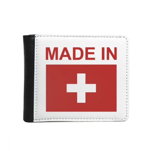 Switzerland Country Love Flip Bifold Faux Leather Wallet Multi-Function Card Purse