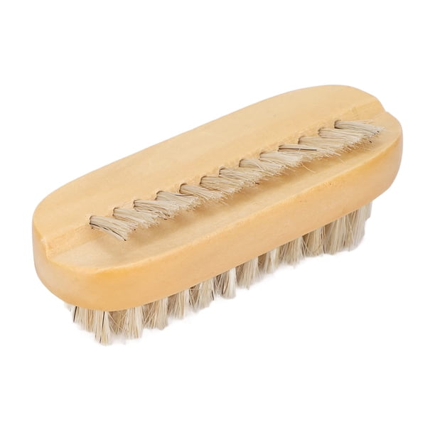 Cepillo de limpieza de uñas de madera de 2 lados para manicura y pedicura, cepillo de uñas de doble cara, cepillo de limpieza de uñas de los pies