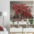 thumbnail image 3 of Design Art - Grand Arbre Rouge par Jour Brumeux, 3 of 5