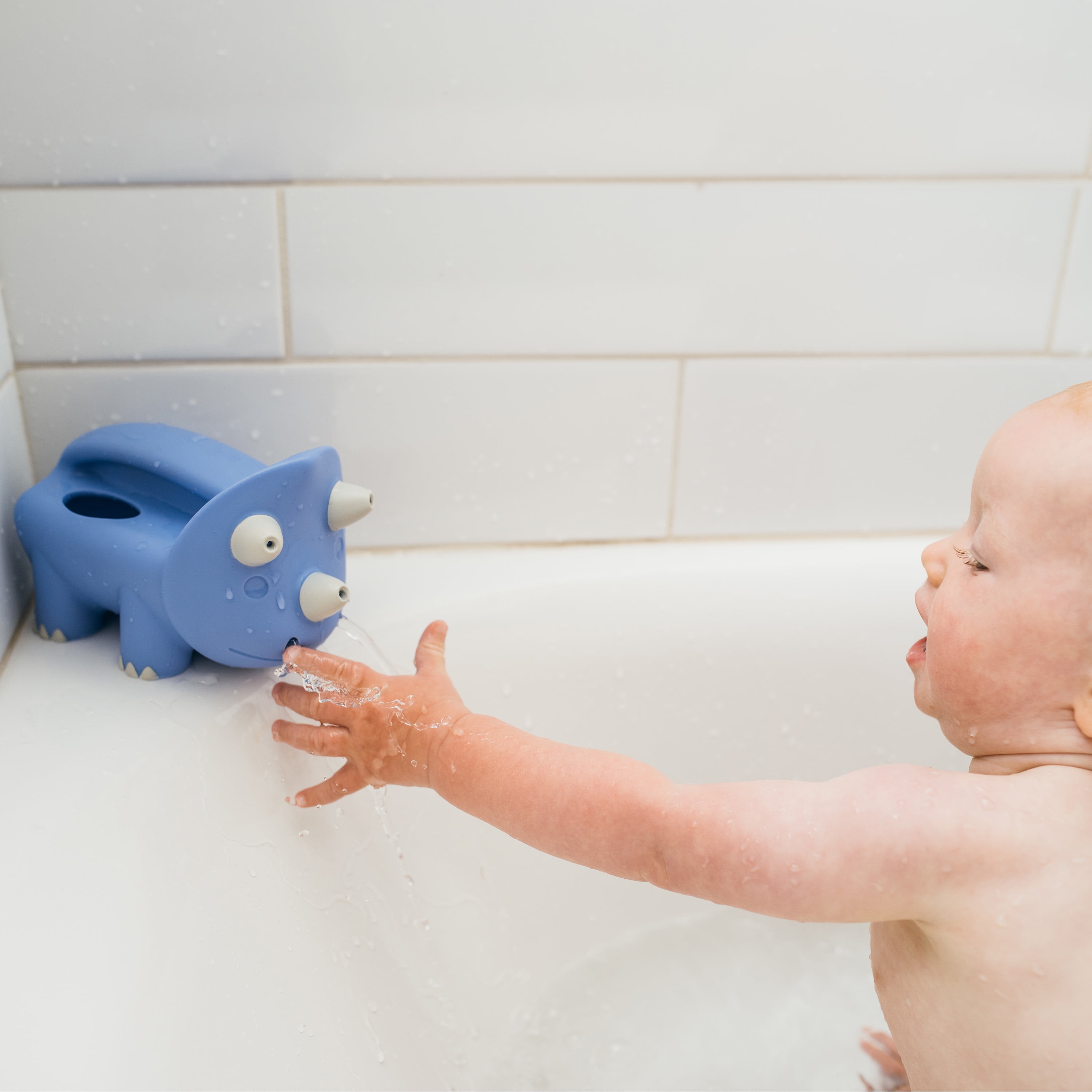 Dr. Brown's Clean up Pour & Roar Watering Can Bath Toy, Baby Bath Essentials Toddler and Kids Toy, 6m+, BPA Free