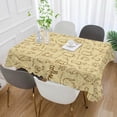 thumbnail image 4 of SKYSONIC 54"x72" Square Tablecloth with Coffee Icons Vector Prints, Anti-Wrinkle and Smooth Table Cloth for Kitchen/Home Wedding Party Decoration, 4 of 7