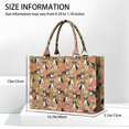 thumbnail image 3 of Large Capacity Tote Bag,Boston Terrier and Flower Handbag Fashion Luxury Tote Bag,15.7"x13"x 5.1" Inches,Laptop Compatible, 3 of 6