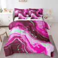 thumbnail image 1 of YST Lit en Marbre Rose, 7 Pcs, Esthétique Moderne, Grand, 1 of 4