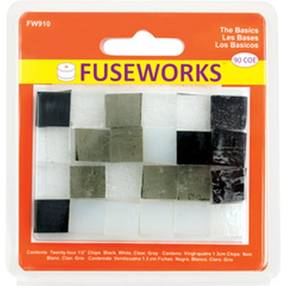 Fuseworks 1/2" Chips The Basics 90 Coe 24 Pc Pack