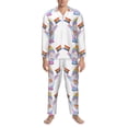 thumbnail image 3 of Sikiie LGBT Gnomes Mens Pajama Set, Soft Warm Long Sleeve Sleepwear, Cozy Button-Down Pjs for Men-Medium, 3 of 7