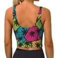 thumbnail image 2 of Yiaed Hawaii Palms Print Ladies Waistcoat Women Sports Vest Vest Sports Women Sports Top Yoga Vest for women-Medium, 2 of 8