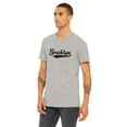 thumbnail image 2 of Daxton Adult Unisex Tshirt Brooklyn Script with New York Vertical on the Back, Hgray Black, L, 2 of 3
