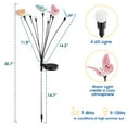 thumbnail image 2 of HOUSE DAY Solar Lights Outdoor,4 Pack Butterfly Wind Solar Stake Lights, Wind Dance Solar Pathway Lights, 16 Solar Butterfly, 32 Warm White LED Beads, 2 of 8