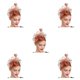 thumbnail image 1 of Jumpingount Tocado de boda con flores para el pelo, mano de obra fina, exquisito ahorro de espacio, ornamento Simple europeo, Clip de malla de Type2 NO2, 1 of 6