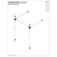 thumbnail image 3 of Kingston Brass VBH2619331 Brass Knurled Console Sink Legs in Polished Chrome, 3 of 4