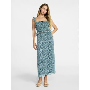 No Boundaries Printed Ruffle Tank and Skirt, 2-Piece Set, Women's