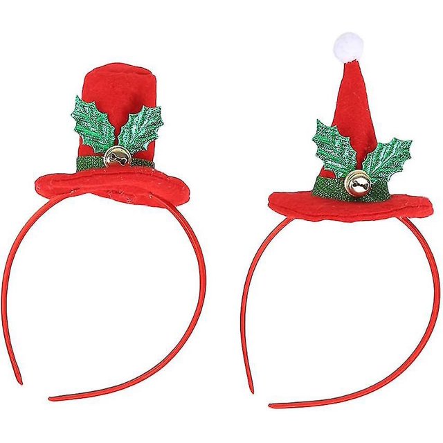Juguetes navideños Diademas Mini sombrero Diademas para el cabello Gorros de Papá Noel Diademas navideñas Accesorios para el cabello para disfraces para niños Adultos Cosplay Fiest