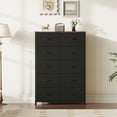 thumbnail image 4 of Somdot Tall 5-Tier 10 Removable Fabric Drawers Dresser for Living Room Bedroom, Black Rustic Brown, 4 of 7