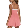 thumbnail image 5 of Dresfit Rompers for Women Spaghetti Strap Square Neck Jumpsuits Summer 2026 Dressy Sleeveless Romper Shorts Breathable Strappy Casual Outfits with Pockets M, 5 of 6
