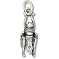 thumbnail image 1 of Sterling Silver 16" .8mm Box Chain 3D Small Grasshopper Or Cricket Insect Pendant Necklace, 1 of 2