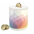 thumbnail image 1 of Abstract Piggy Bank, Leaf Abstract Art 4 Season Flora Delicate and Nature Theme, Ceramic Coin Bank Money Box for Cash Saving, 3.6" X 3.2", Yellow Red Green, by Ambesonne, 1 of 4