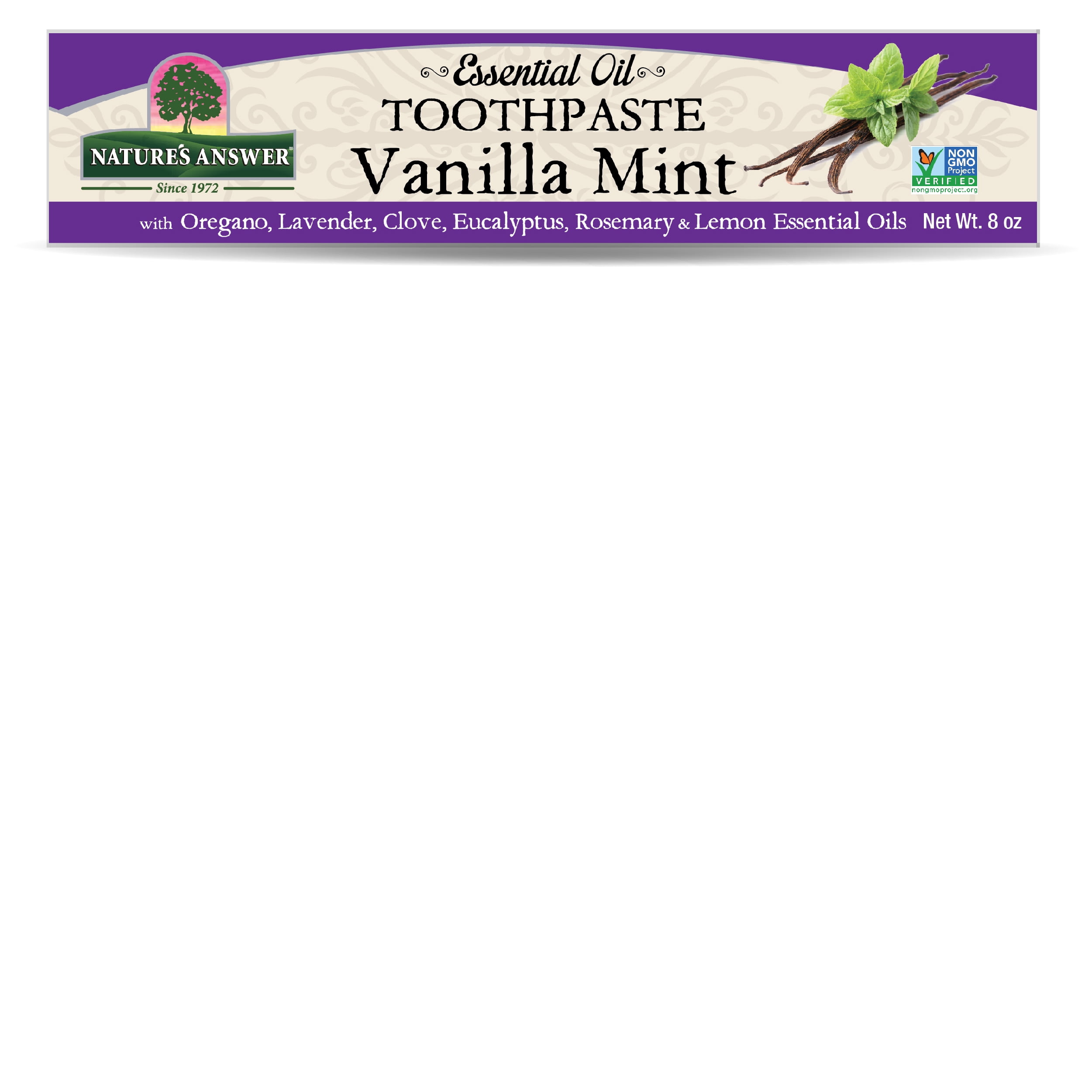 Nature's Answer Natural Vanilla Mint Toothpaste with Essential Oils, 8