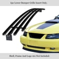 thumbnail image 2 of APS Compatible with Ford Mustang 1999-2004 Lower Bumper Stainless Steel Black 8x6 Horizontal Billet Front Grill Grille Insert F86010J, 2 of 7