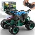 thumbnail image 3 of Flooyes Remote Control Dinosaur Car for Boys Kids Ages 3 4 5 6 7 8+ Years, 2.4ghz RC Dinosaur Truck for Toddlers, Electronic Rc Car with Light Sound & Spray All Terrain Car for 3 4 5 6-8 Kids, 3 of 8