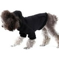thumbnail image 5 of Cozy Winter Dog Hoodie for Small Dogs & Cats - Fleece Lined Chihuahua Sweater with Pocket, Autumn Puppy Outfits (Black, L), 5 of 7
