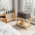 thumbnail image 3 of Folding Luggage Stand, Folding Luggage Rack Double Layer Anti Slip  for Home, 3 of 8