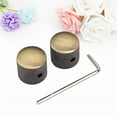 thumbnail image 6 of FOLOYORI 2Pcs Guitar Volume Control Knobs Brown Round For Music Practice, 6 of 8
