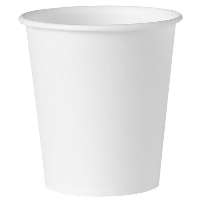 Vaso de papel SOLO de 3 onzas tratado en blanco, 5000 unidades