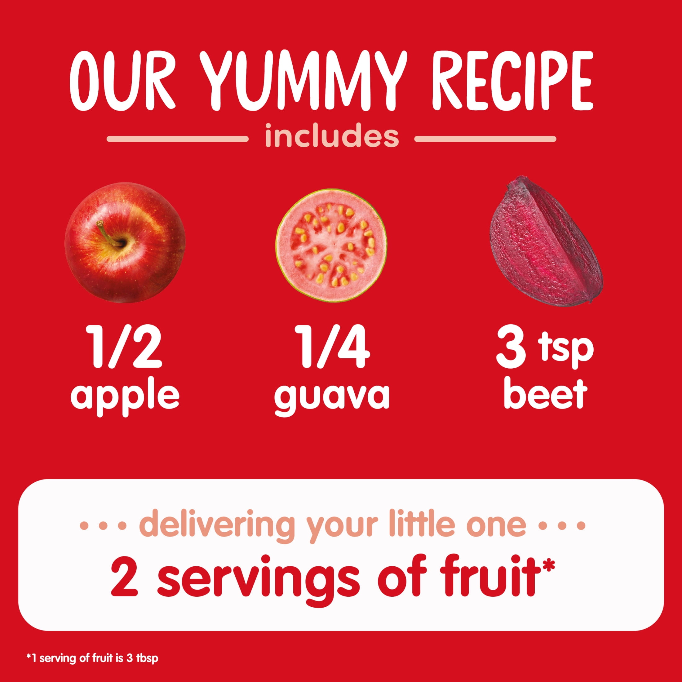 (3 pack) Happy Baby Clearly Crafted, Stage 2 Organic Baby Food, Apples, Guavas & Beets, 4 oz. Pouch