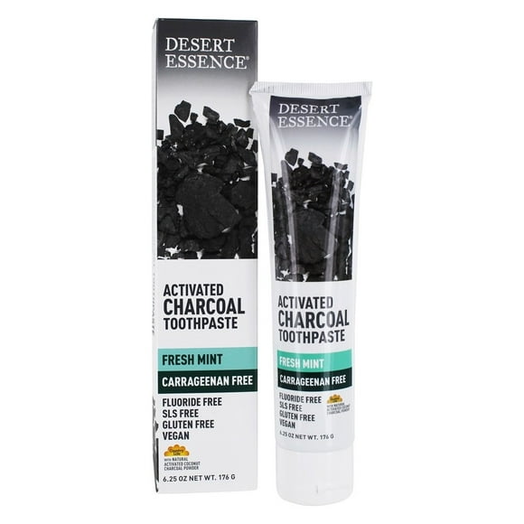 Desert Essence - Carrageenan Free Activated Charcoal Toothpaste Fresh Mint - 6.25 oz.