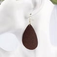 thumbnail image 3 of Vintage Glitter Leather Earrings Teardrop Leaf Cross Mini Women Boutique Jewelry, 3 of 9