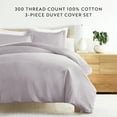 thumbnail image 6 of Mauve Vintage Washed 3 Piece Cotton Duvet Cover Set, King/Cal-King, by Noble Linens, 6 of 6
